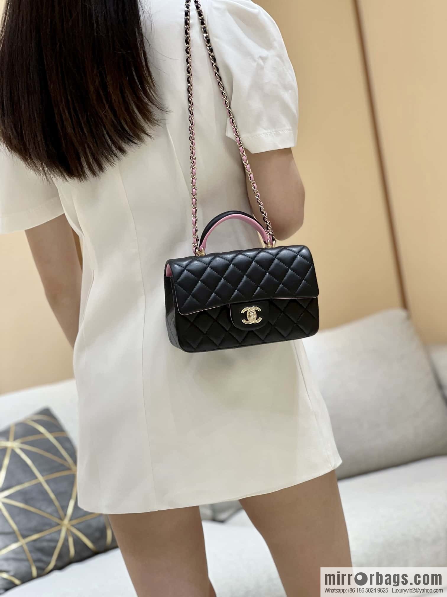 CHANEL classic cf mini handle AS2431