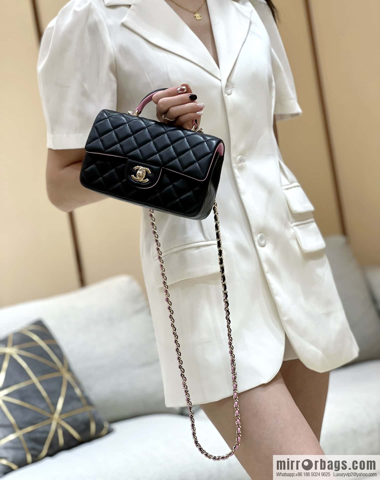 CHANEL classic cf mini handle AS2431