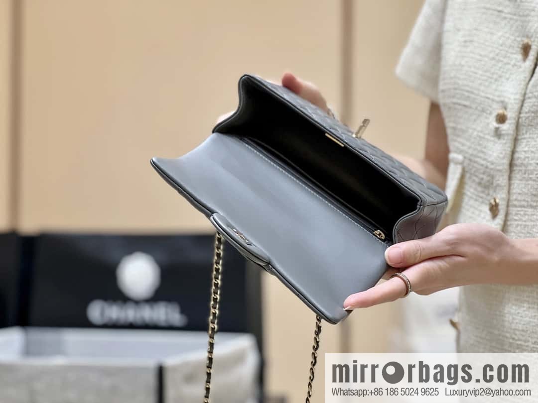 CHANEL classic cf mini handle 20CM AS2431 graphite gray