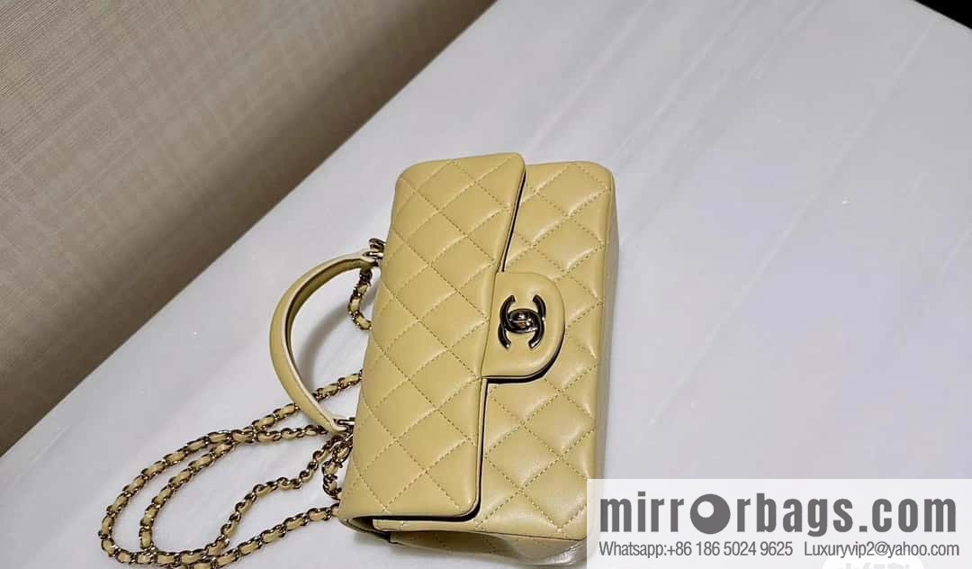 CHANEL classic cf mini handle 20CM AS2431 avocado green