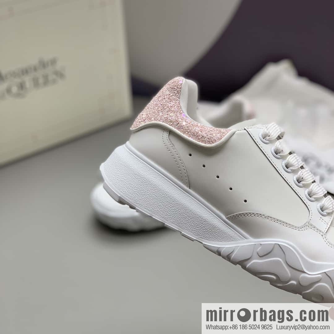 Alexander McQueen Alexander McQueen heels pink beads patchwork women's sneakers