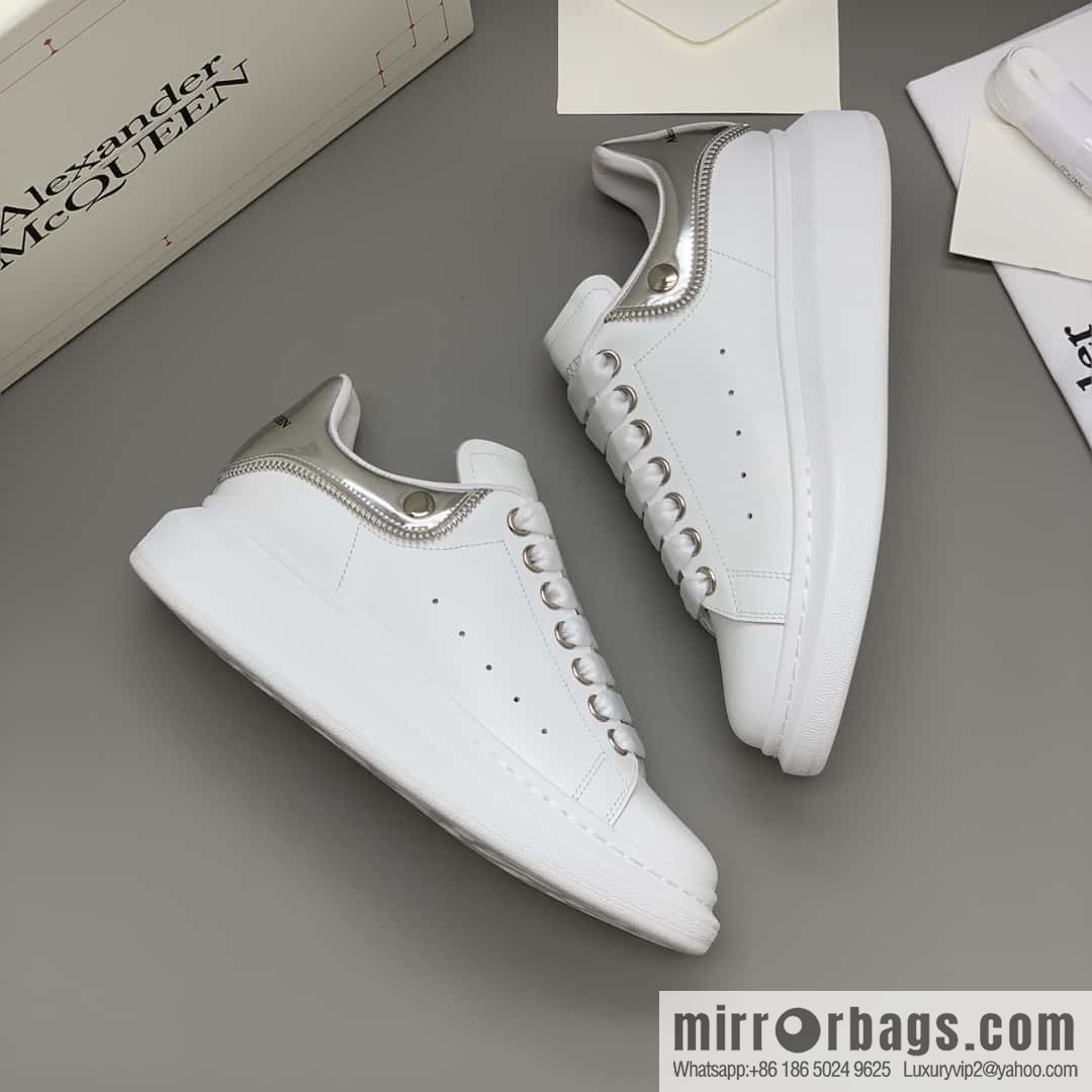 Alexander McQueen Silver zipper Unisex sneakers