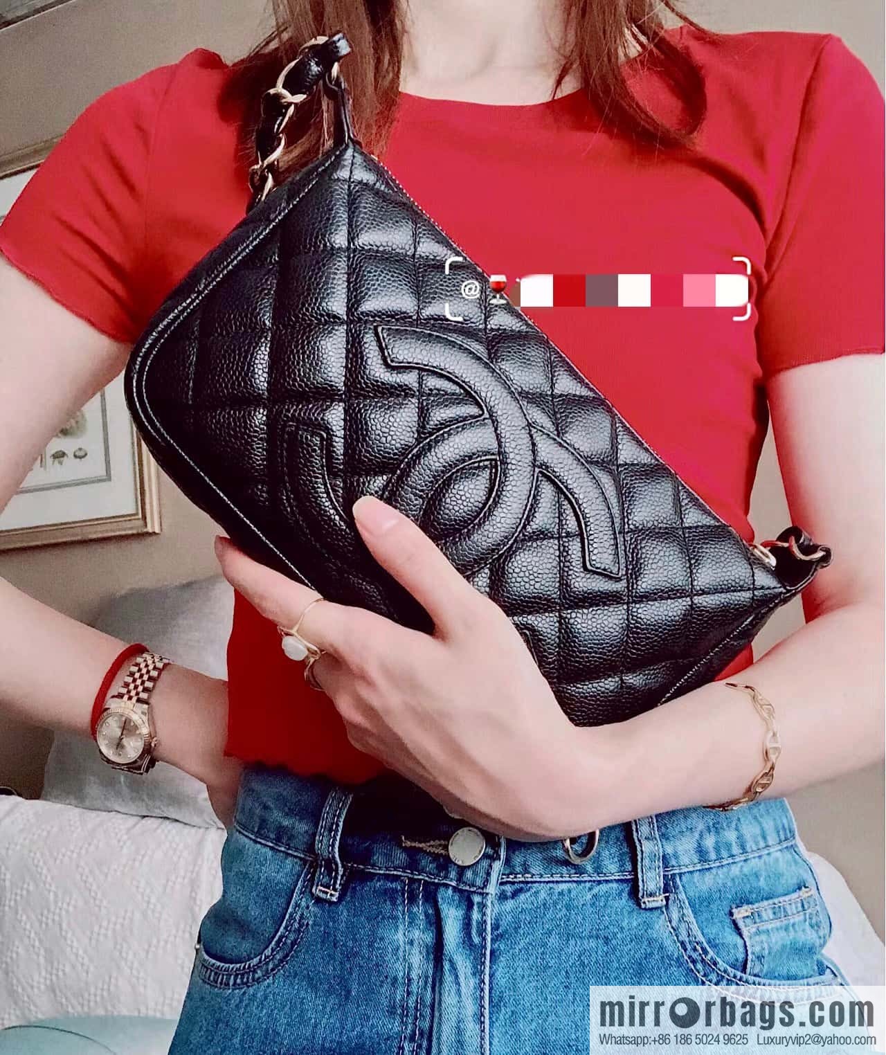 CHANEL CNNe same popular medieval armpit bag A50920 black