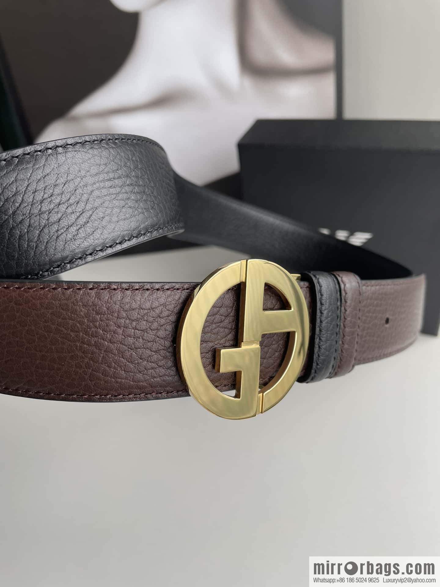 Giorgio Armani (Italy) Men's belt width 3.5cm