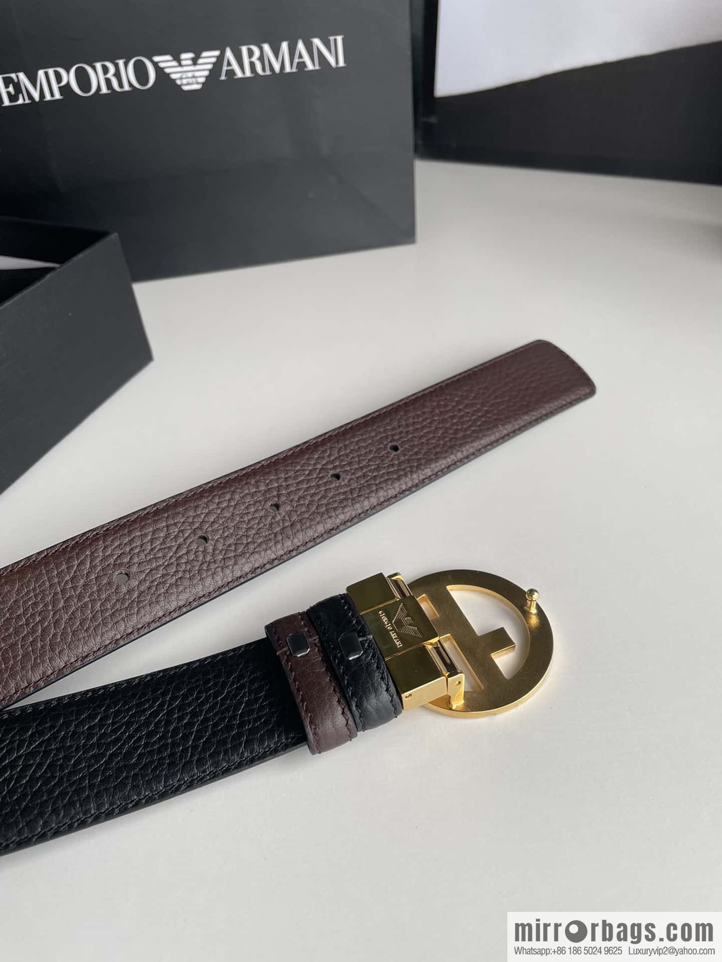 Giorgio Armani (Italy) Men's belt width 3.5cm