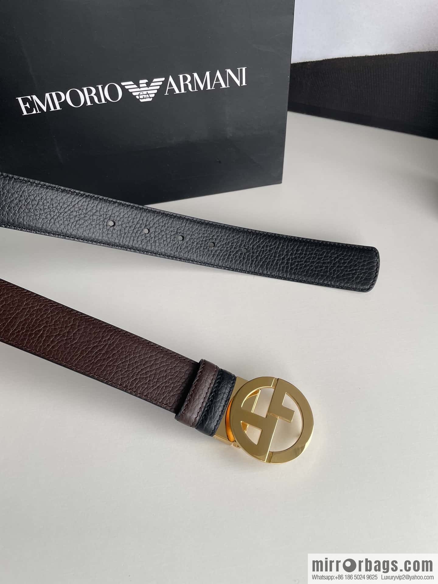 Giorgio Armani (Italy) Men's belt width 3.5cm