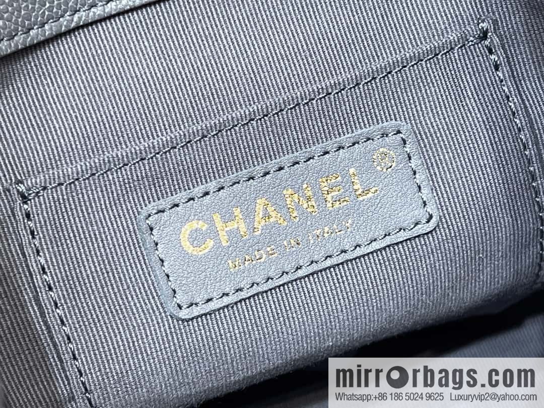 CHANEL 23K autumn and winter series duma tank double backpack AS4399 gray