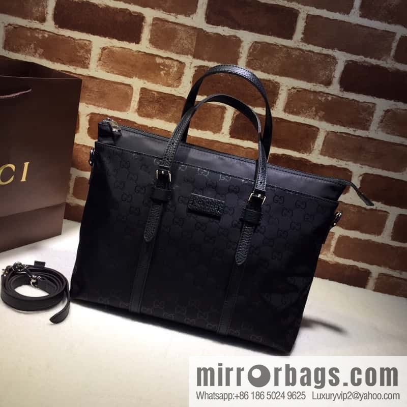 GUCCI nylon briefcase 387067g pressed cloth