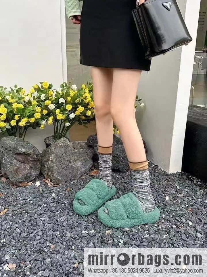 CELINE Autumn and winter Arc de Triomphe Mao Mao slippers