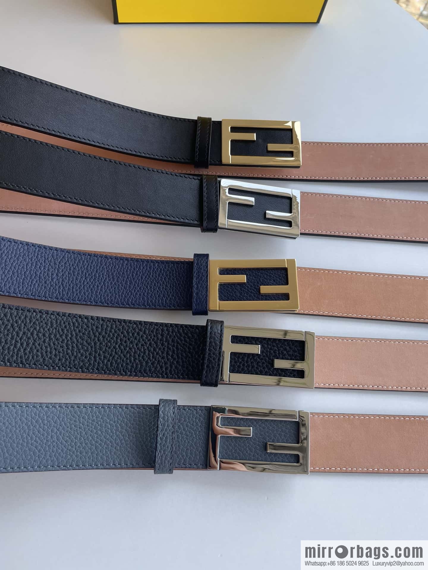 Fendi, Italian craft 3.5cmFF belt