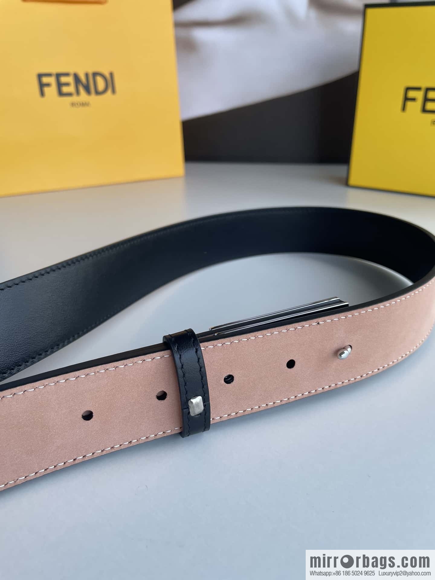Fendi, Italian craft 3.5cmFF belt