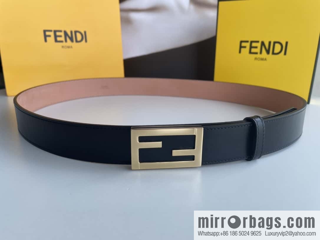 Fendi, Italian craft 3.5cmFF belt