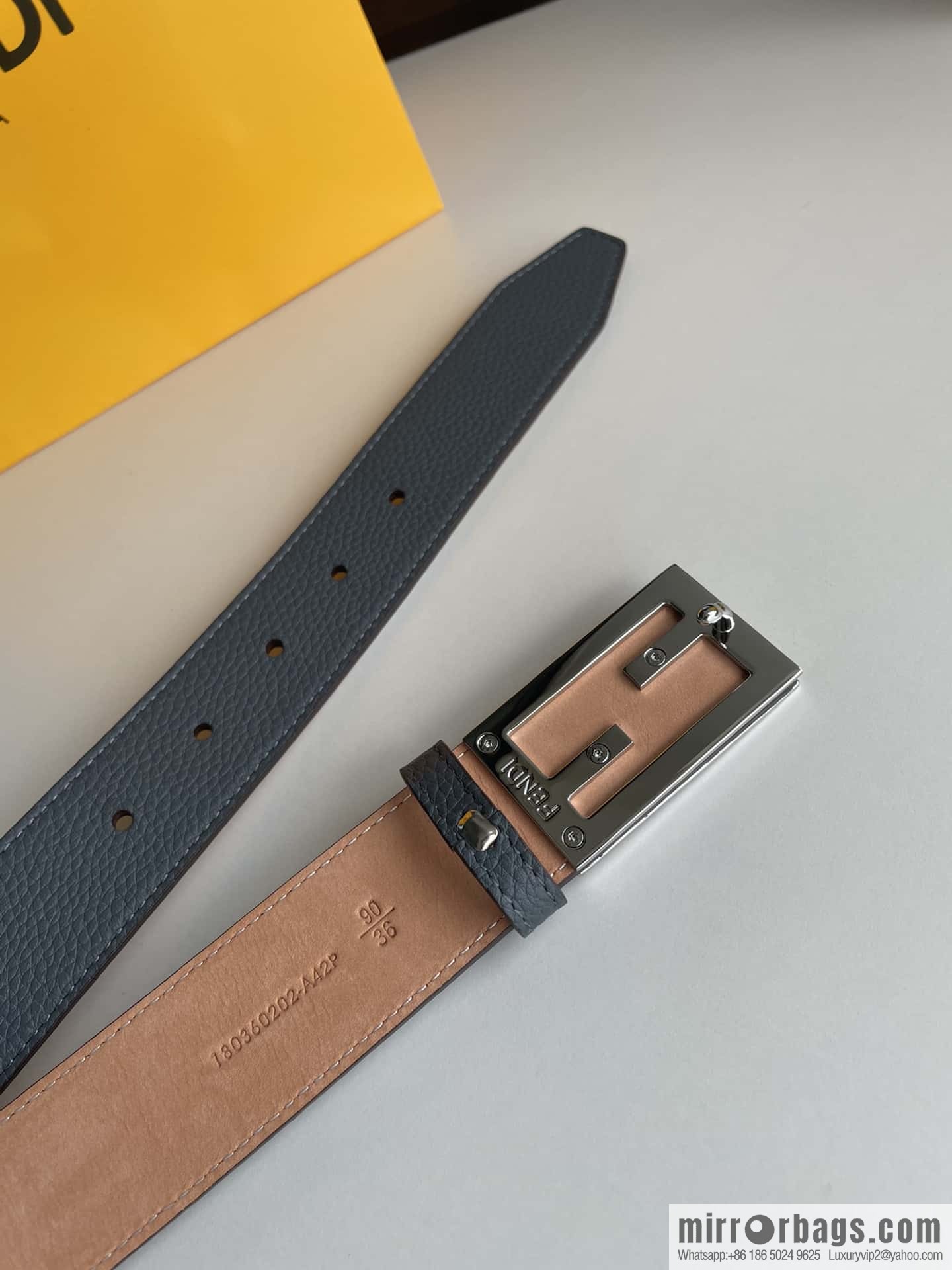 Fendi, Italian craft 3.5cmFF belt