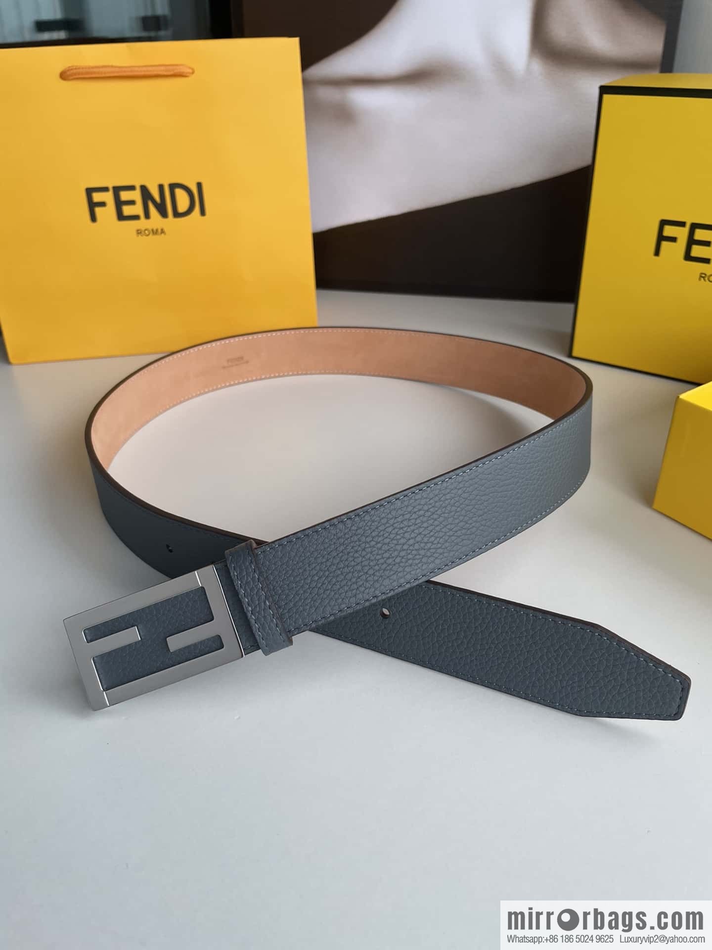 Fendi, Italian craft 3.5cmFF belt