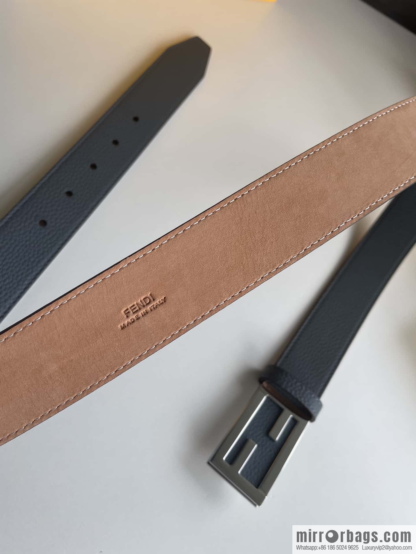 Fendi, Italian craft 3.5cmFF belt