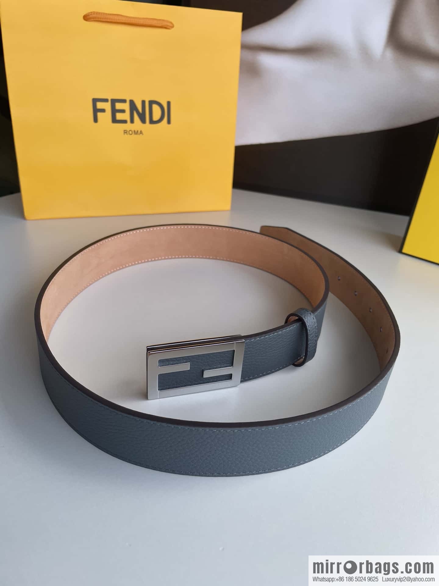 Fendi, Italian craft 3.5cmFF belt