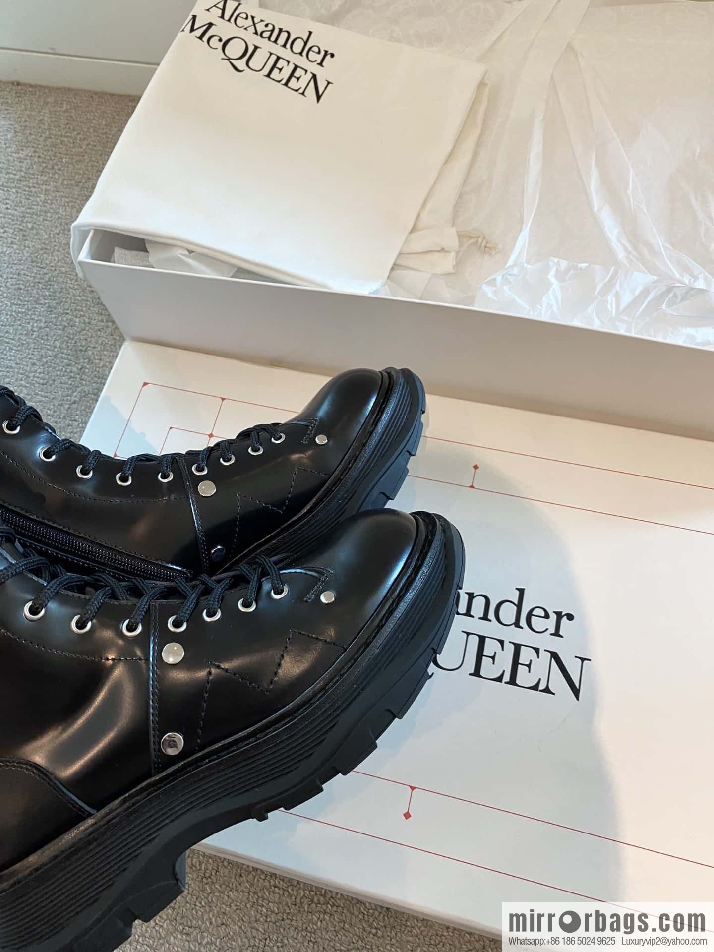 Alexander McQueen Alexander McQueen, platform strap-on knight boots