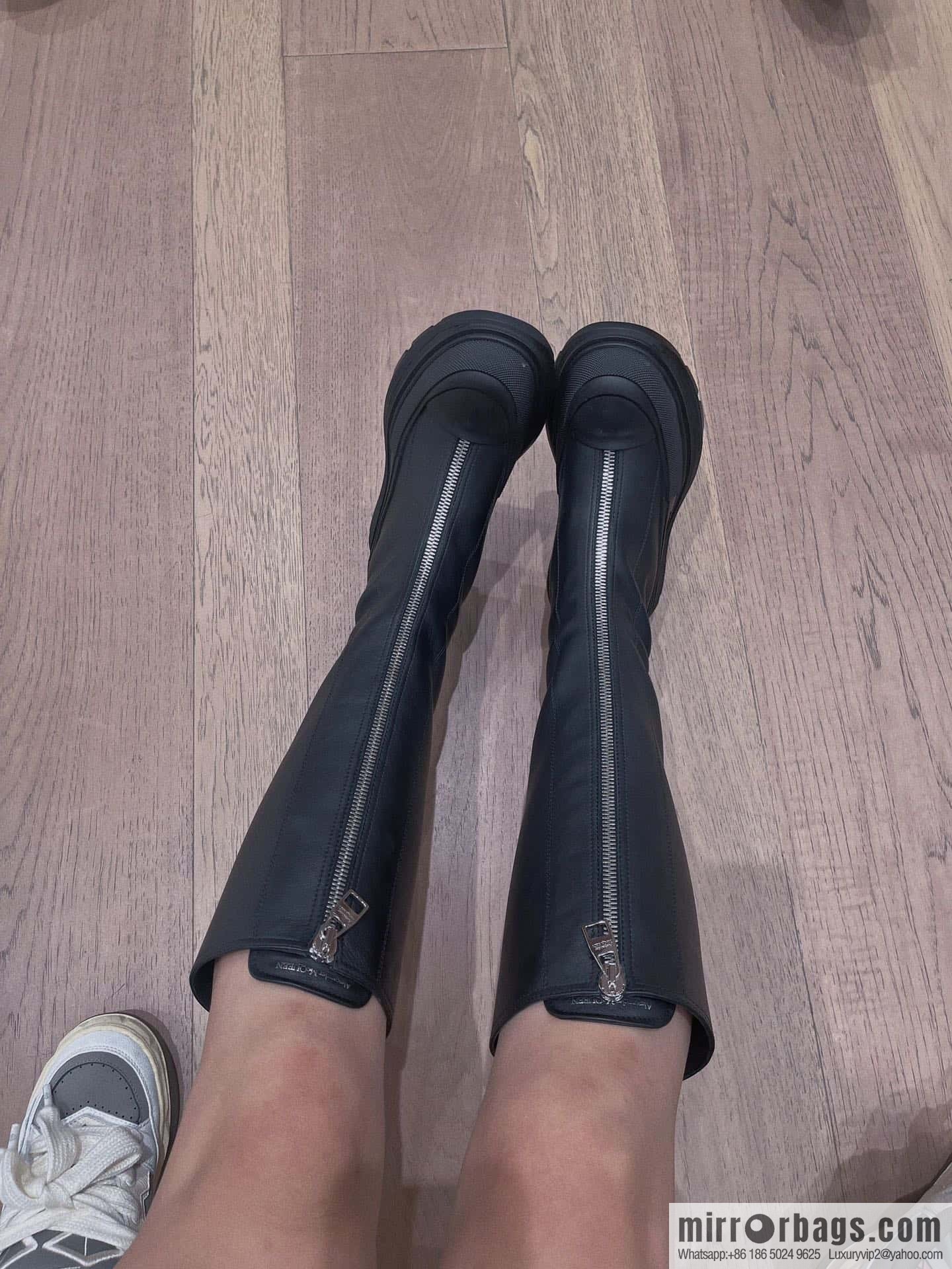 Alexander McQueen Front Zip Platform Knight Boots