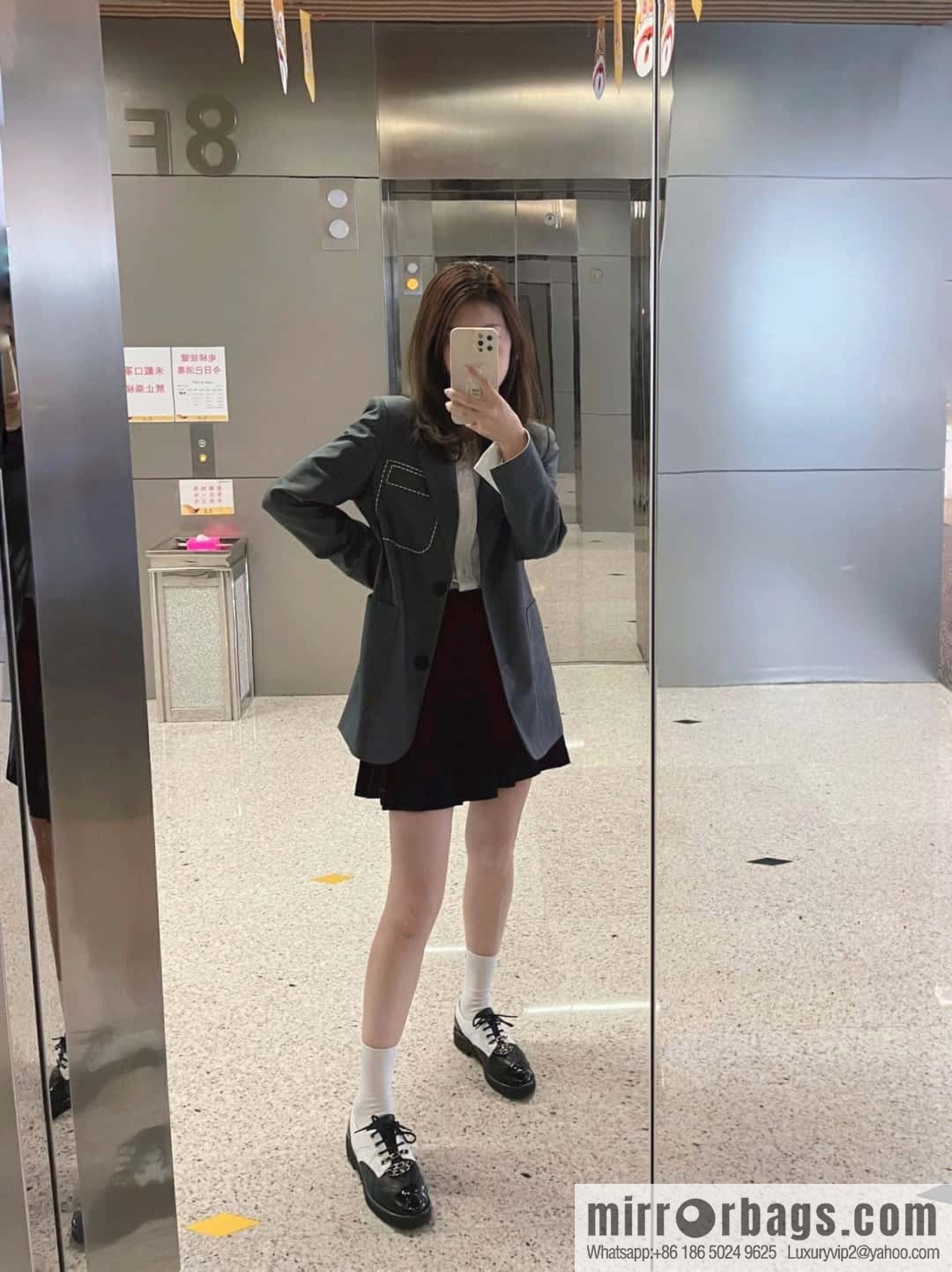 CHANEL Xiaoxiang black and white panda 🐼 chain ⛓ platform loafers