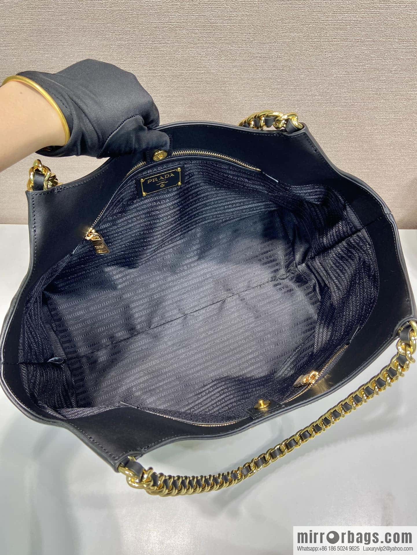 PRADA Prada tote bag 1BA638 gold hardware