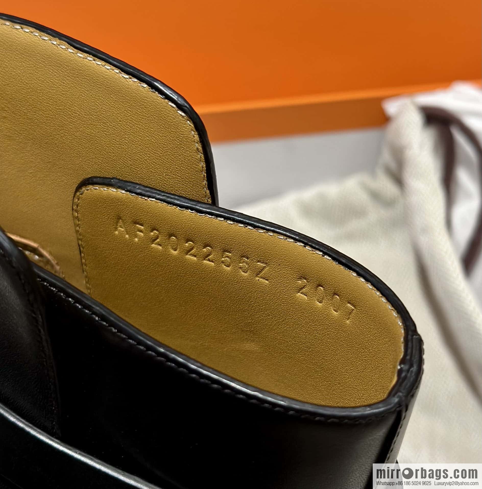 New version of Hermès Kelly platform boots, black