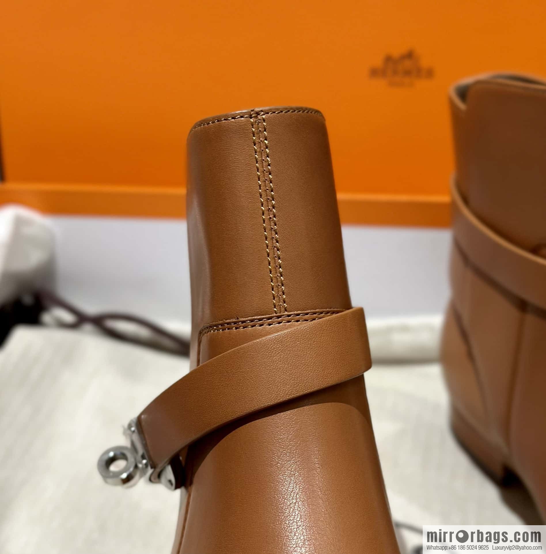 Hermès Kelly Buckle Boots, Brown