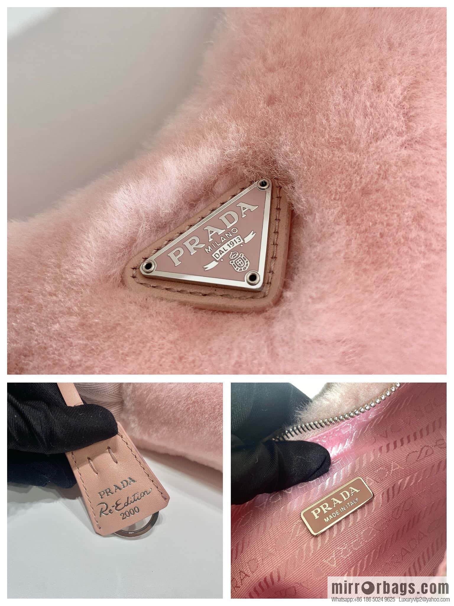 PRADA plush Hobo tote bag NE515 three colors