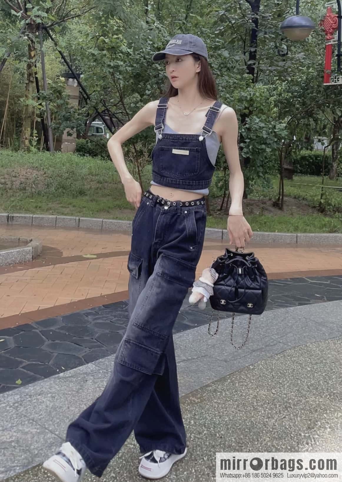 CHANEL B handmade workshop backpack AS4342 black