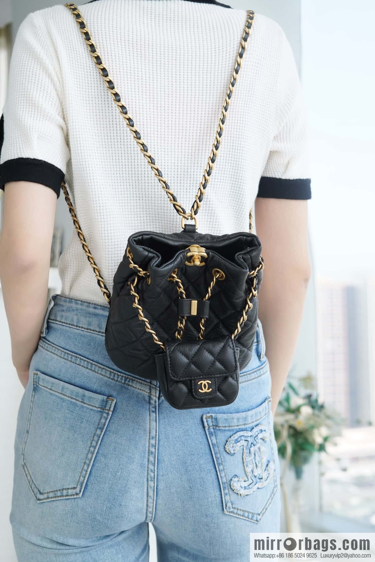 CHANEL Handicraft workshop child and mother backpack AS3947