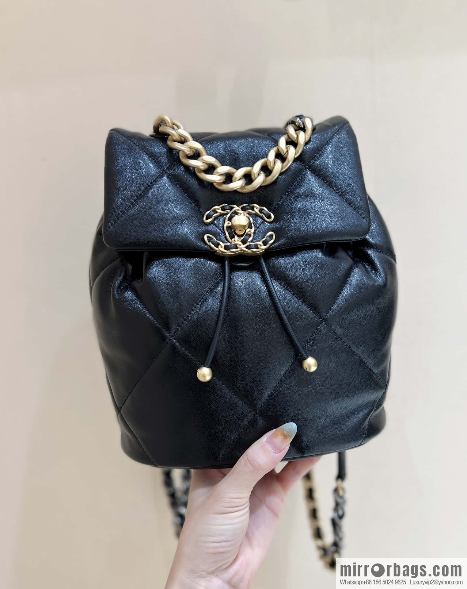 CHANEL 24C early spring vacation series 19 double backpack AS4223