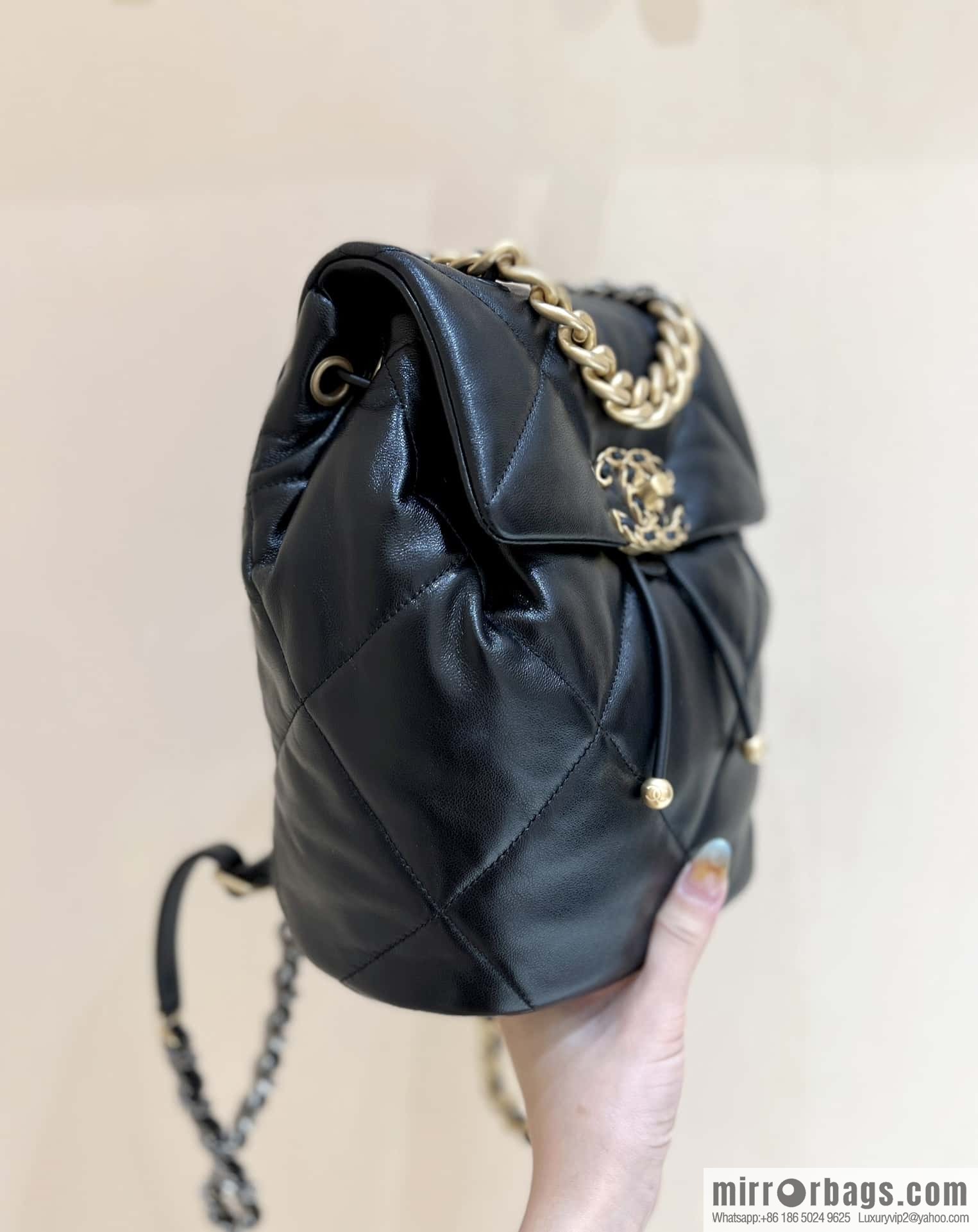 CHANEL 24C early spring vacation series 19 double backpack AS4223