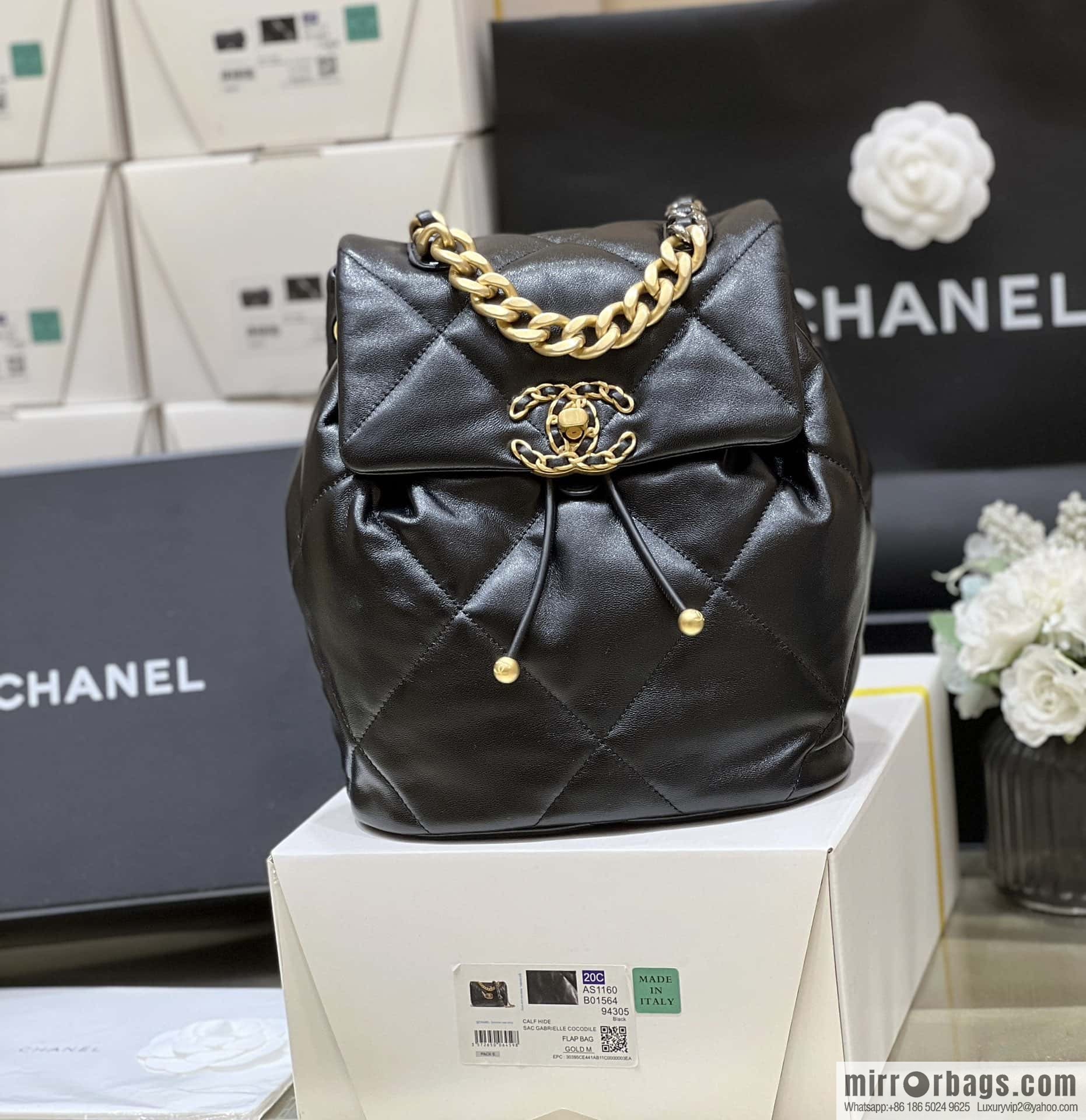 CHANEL 24C early spring vacation series 19 double backpack AS4223
