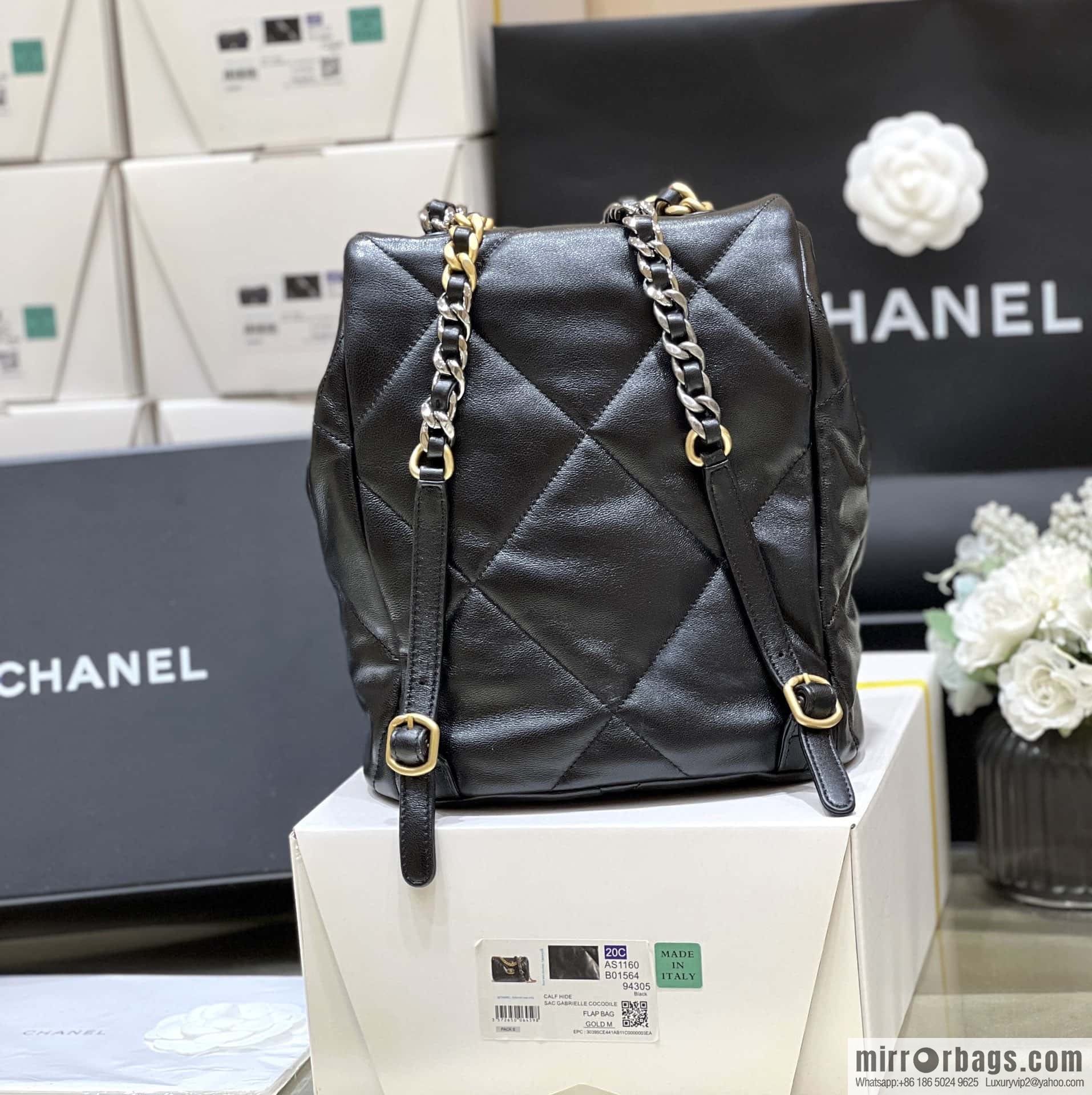 CHANEL 24C early spring vacation series 19 double backpack AS4223