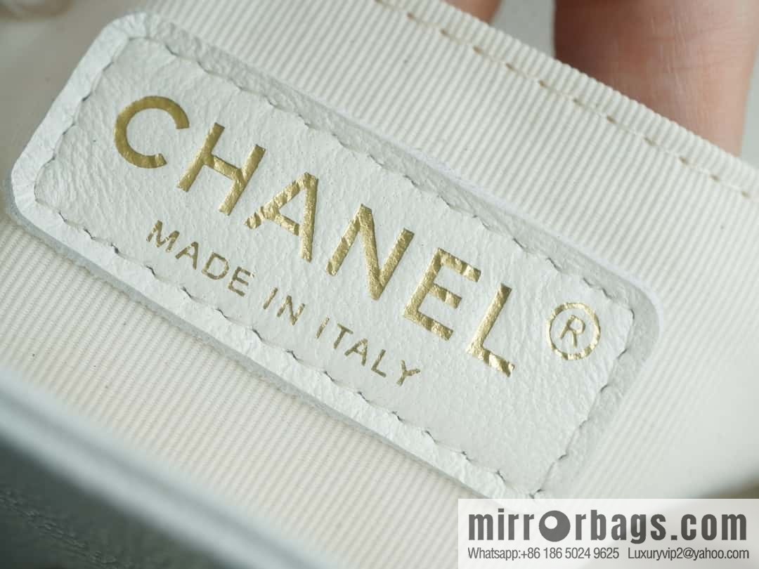 CHANEL 23K new, tank Dumas small shoulder backpack AS4399 white
