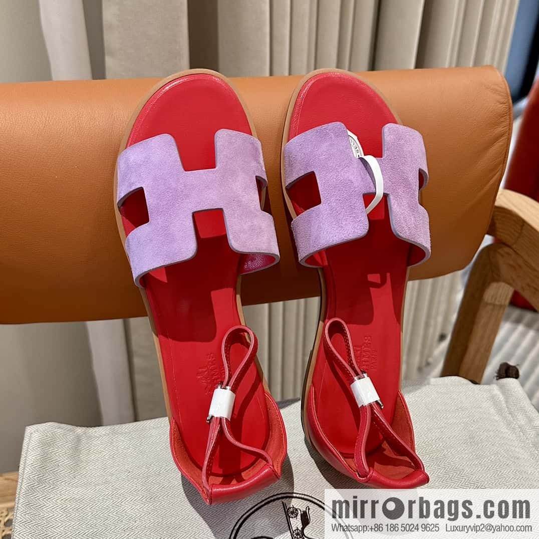 Hermès imported Italian cowhide, new small sandals