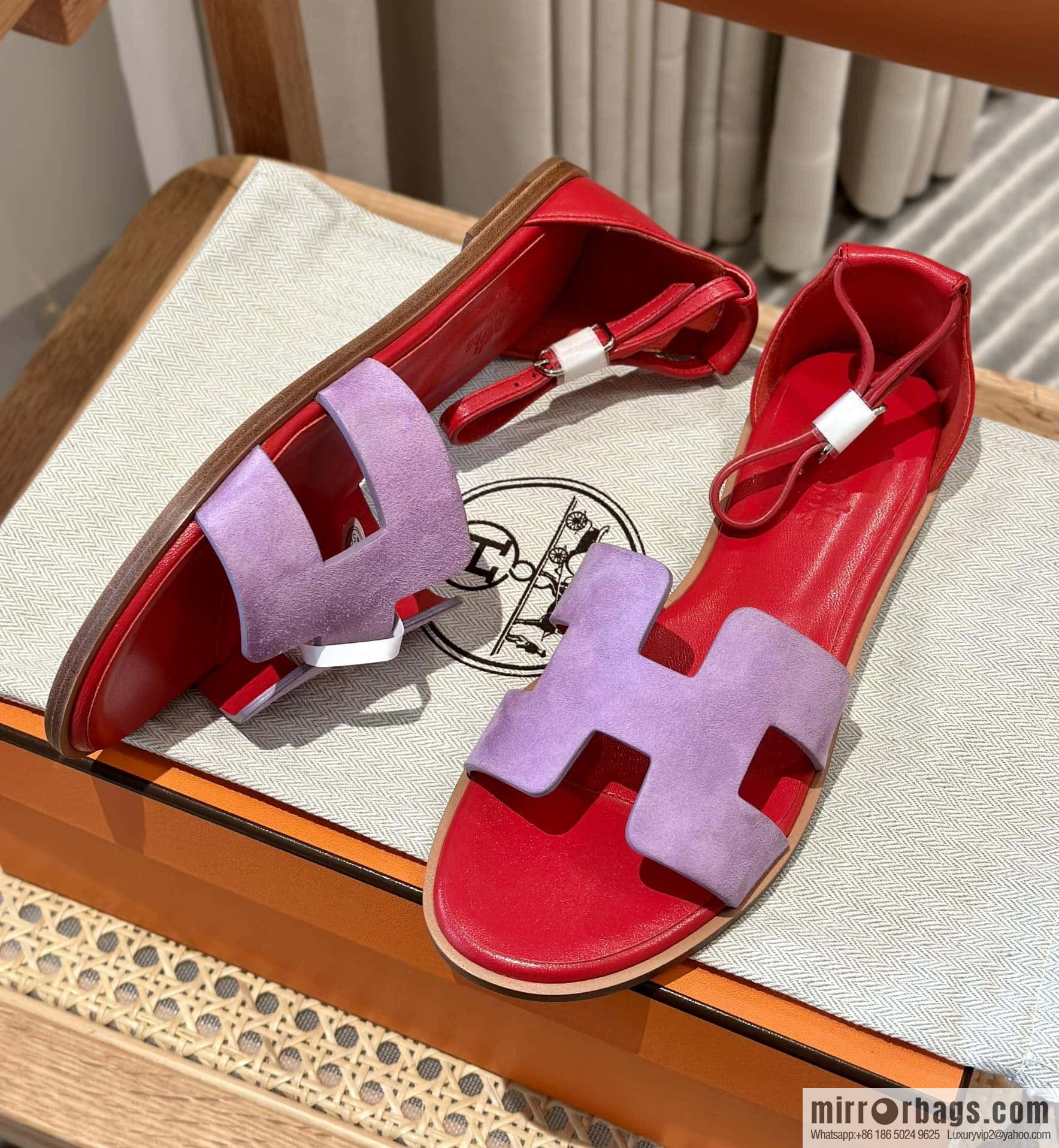 Hermès imported Italian cowhide, new small sandals
