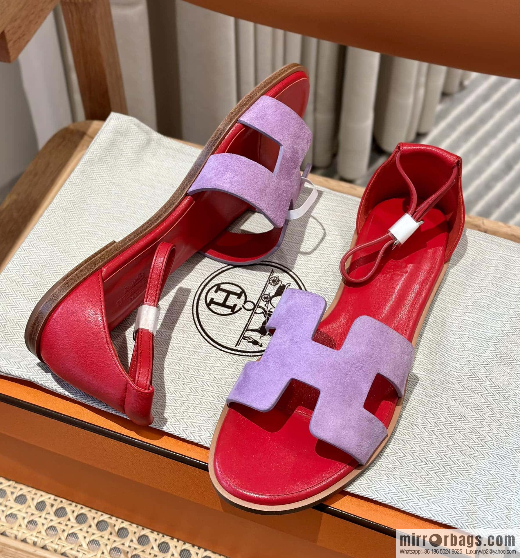 Hermès imported Italian cowhide, new small sandals