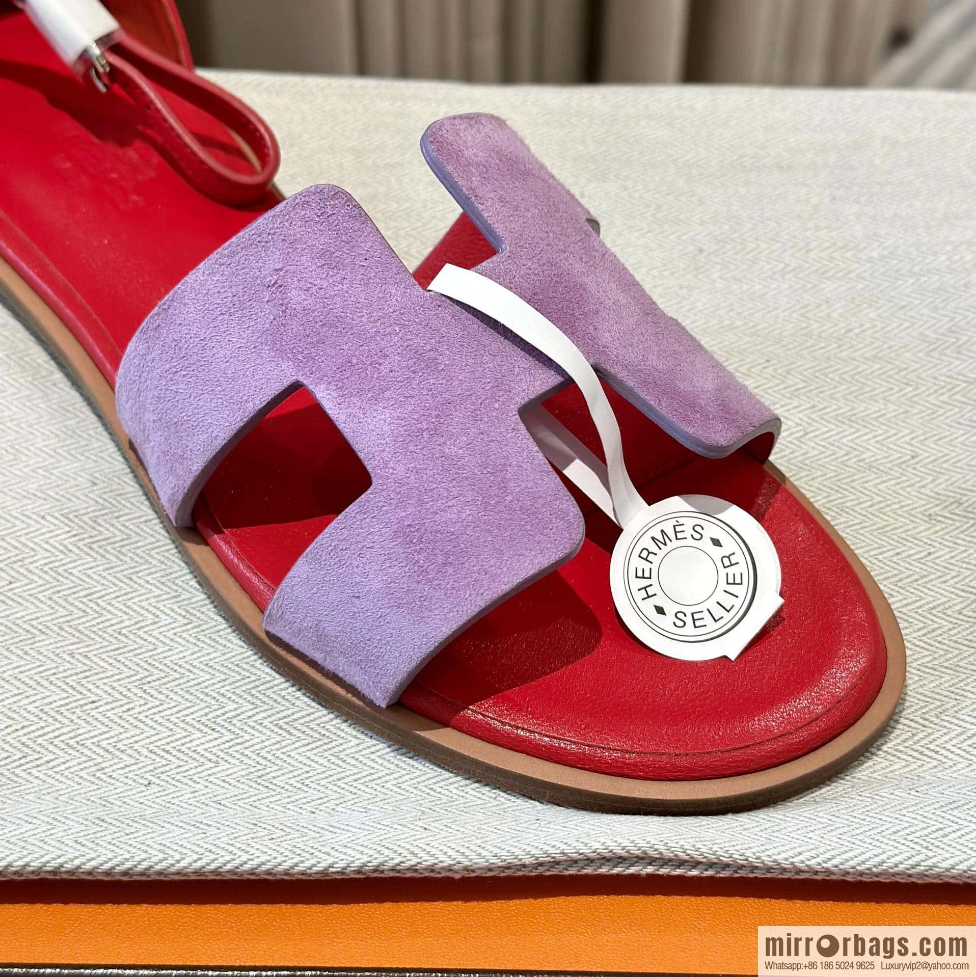 Hermès imported Italian cowhide, new small sandals