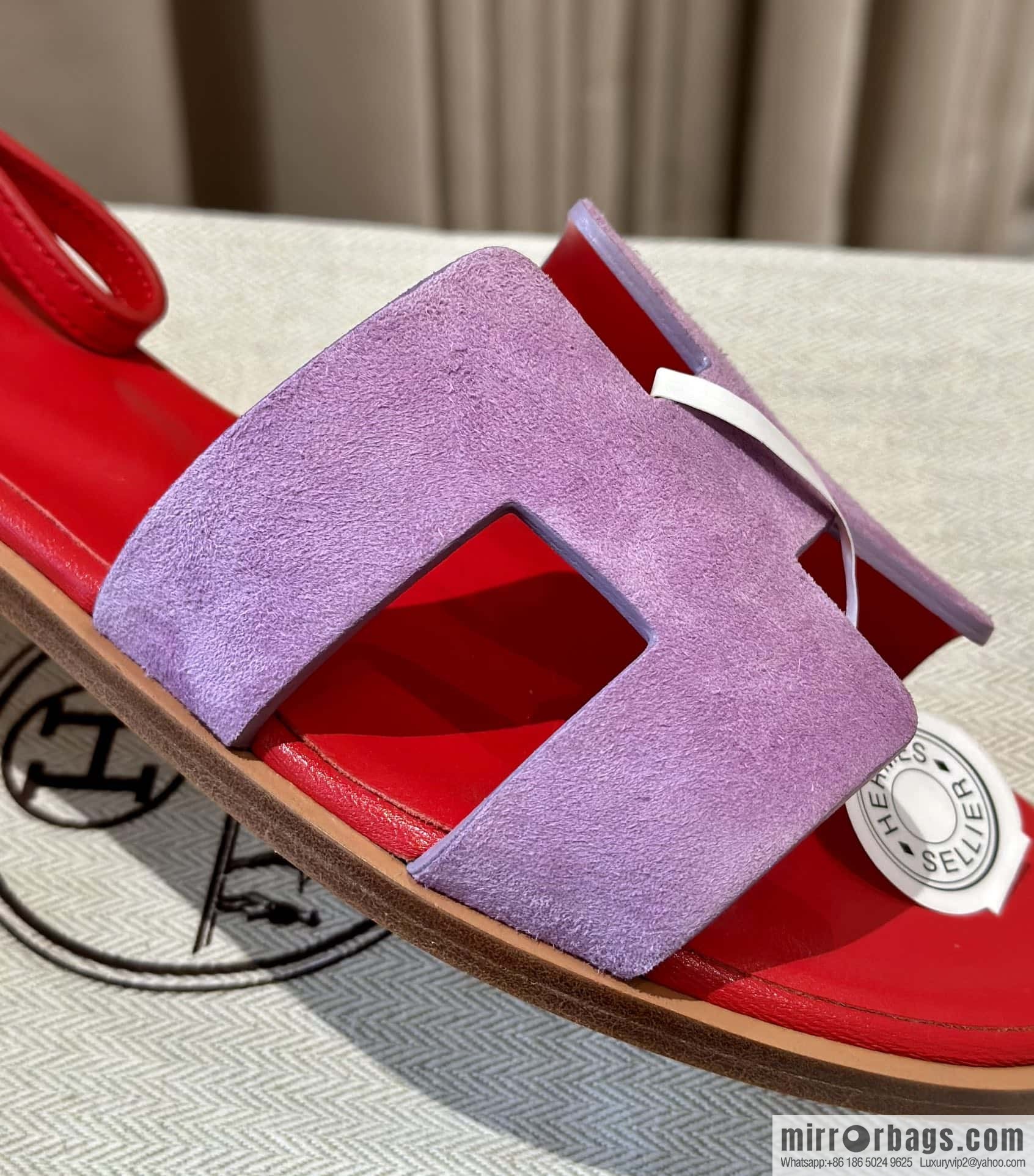 Hermès imported Italian cowhide, new small sandals