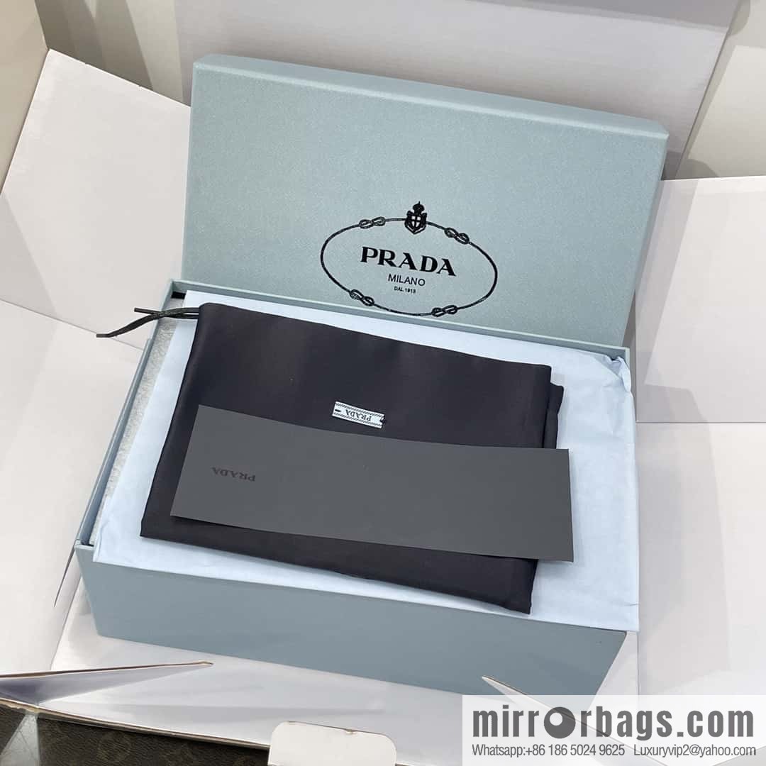 PRADA autumn and winter triangle standard wool and fleece platform loafers