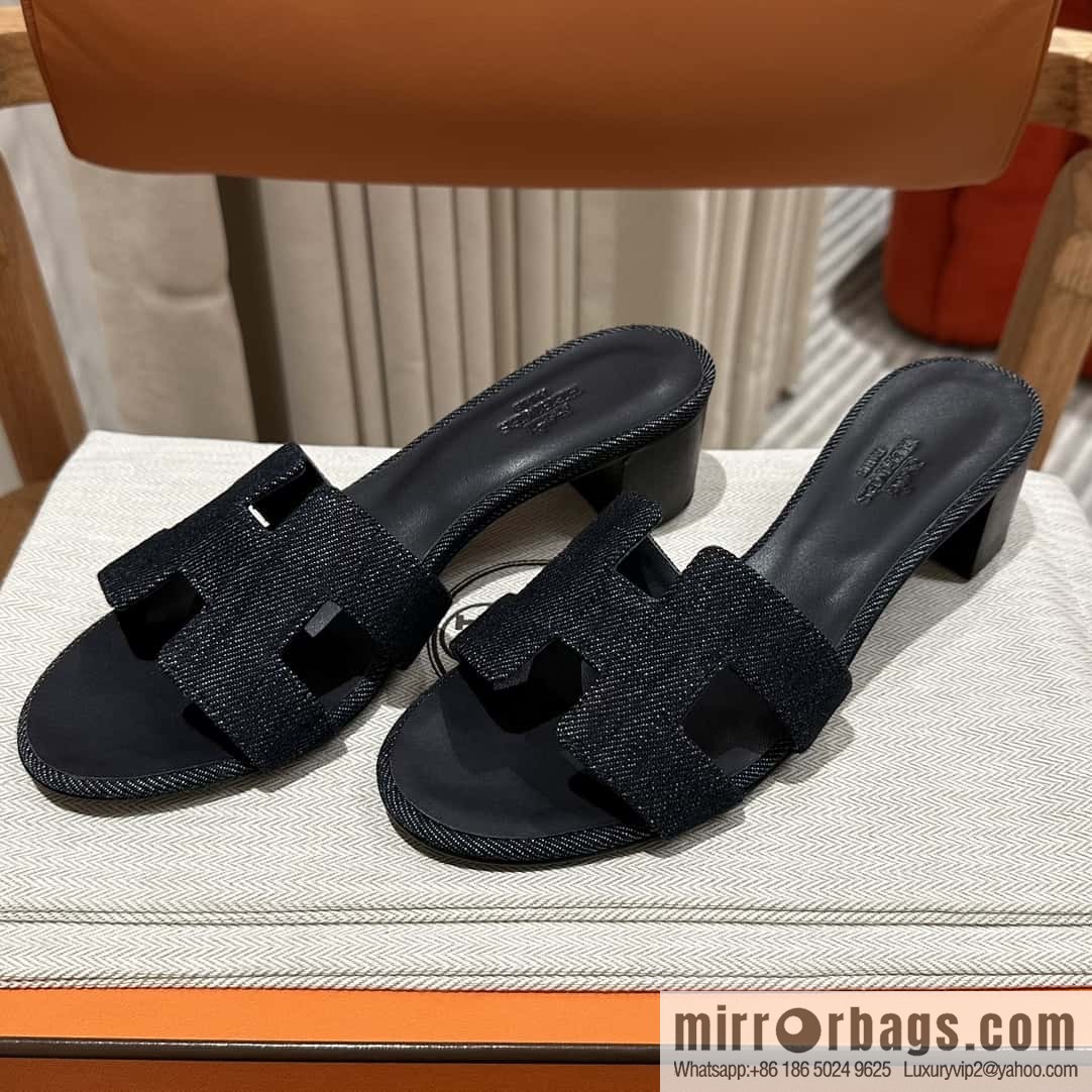 Hermès' latest denim high heels