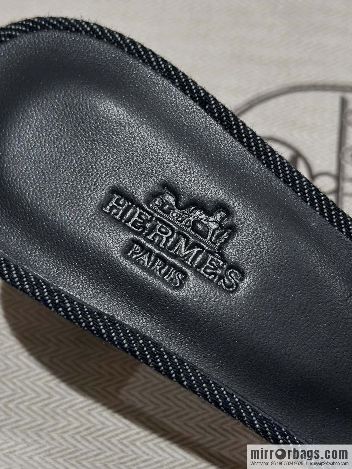 Hermès' latest denim high heels