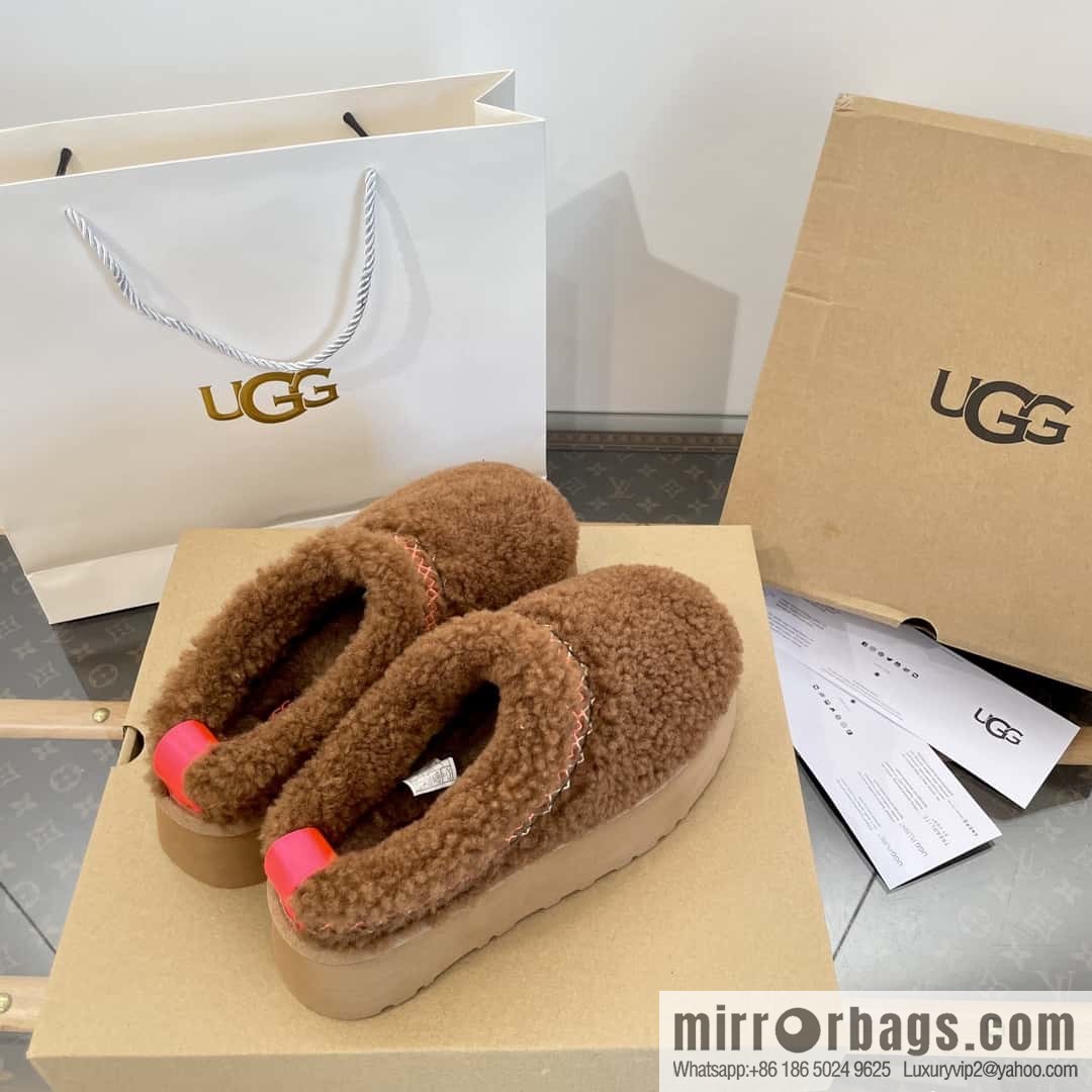 UGG Fall/Winter Teddy 🐻 Curly Tats Thick Bottom Fluffy Slippers