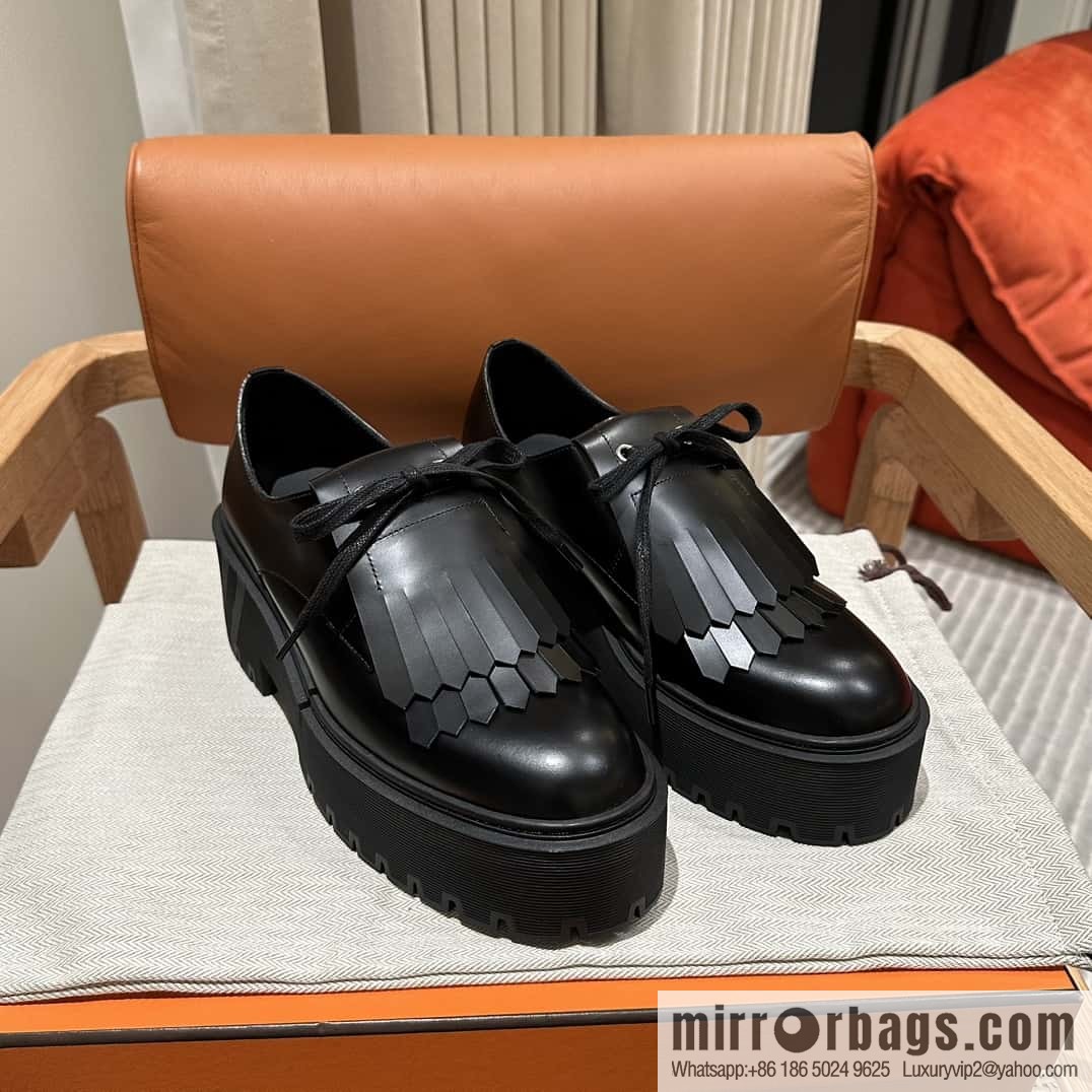 Hermès H new autumn and winter Hariston Oxford shoes