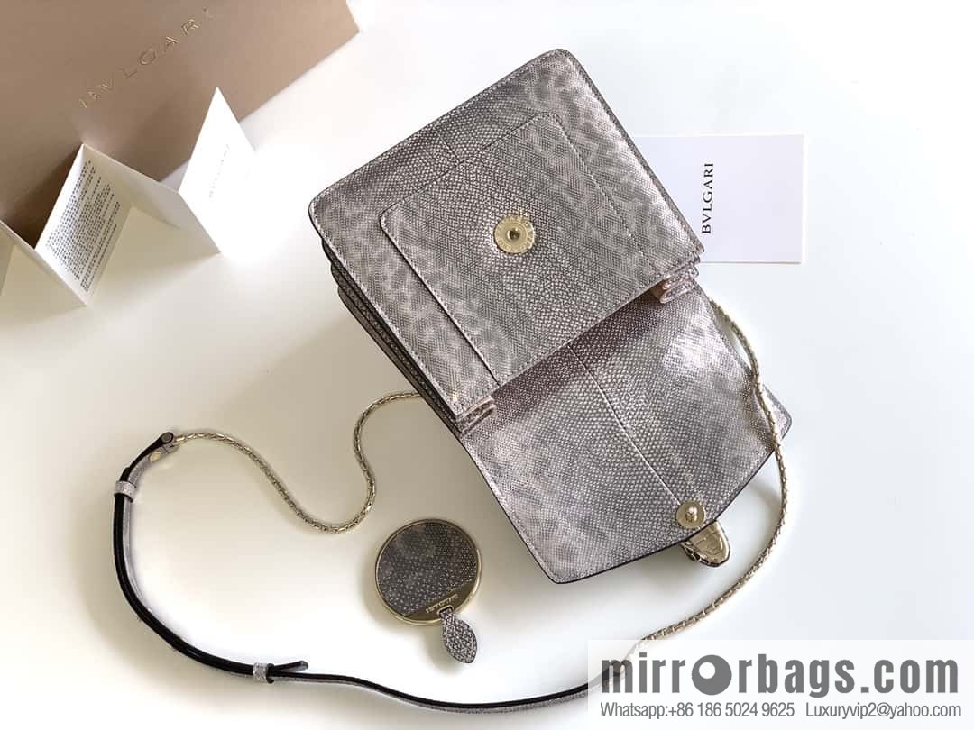 BVLGARI Bulgari Sprpenti Forever snake skin tote bag 18CM 383292