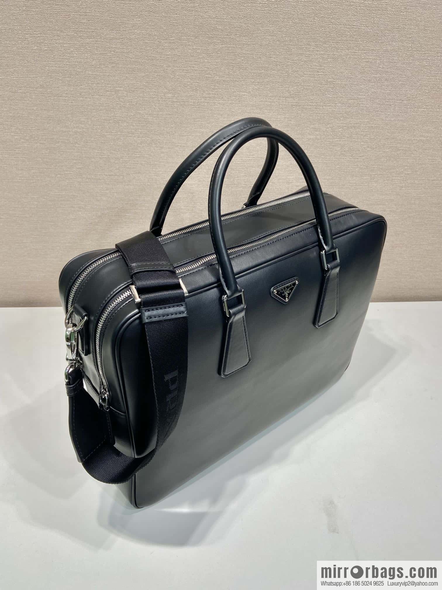 PRADA double briefcase ๐ 2VE025