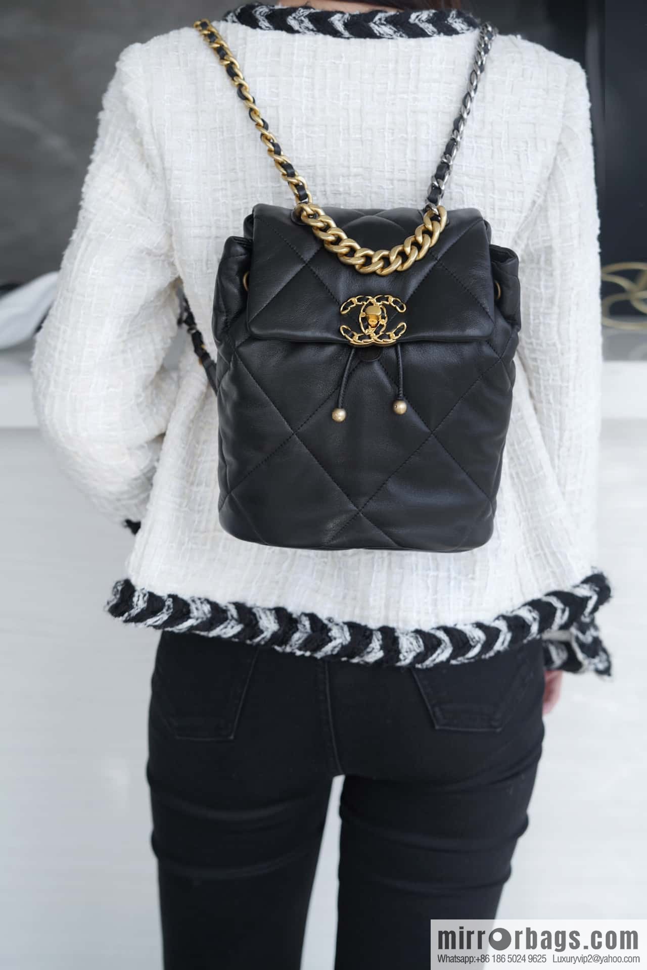 CHANEL 24C 19bag double backpack AS4223