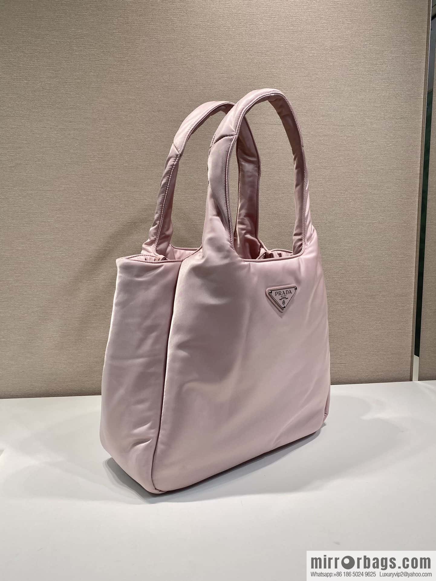 PRADA Prada nylon fabric extra large tote bag 1BG449 pink