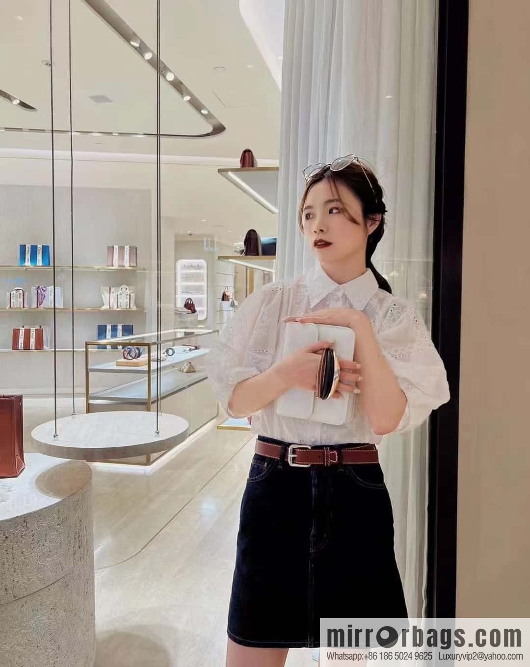 Chloe Kattie bracelet bag, white