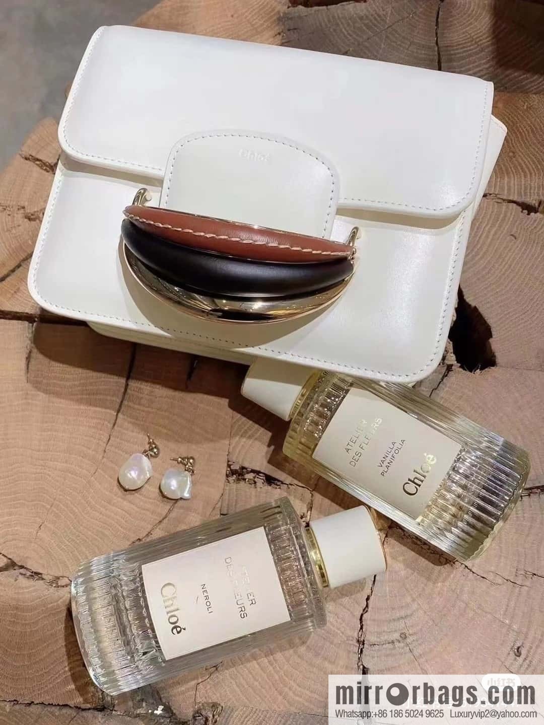 Chloe Kattie bracelet bag, white